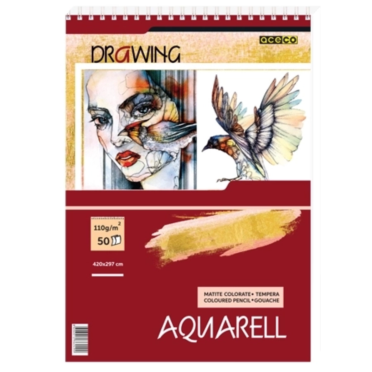 Akvarel blok A3 50 l spirala