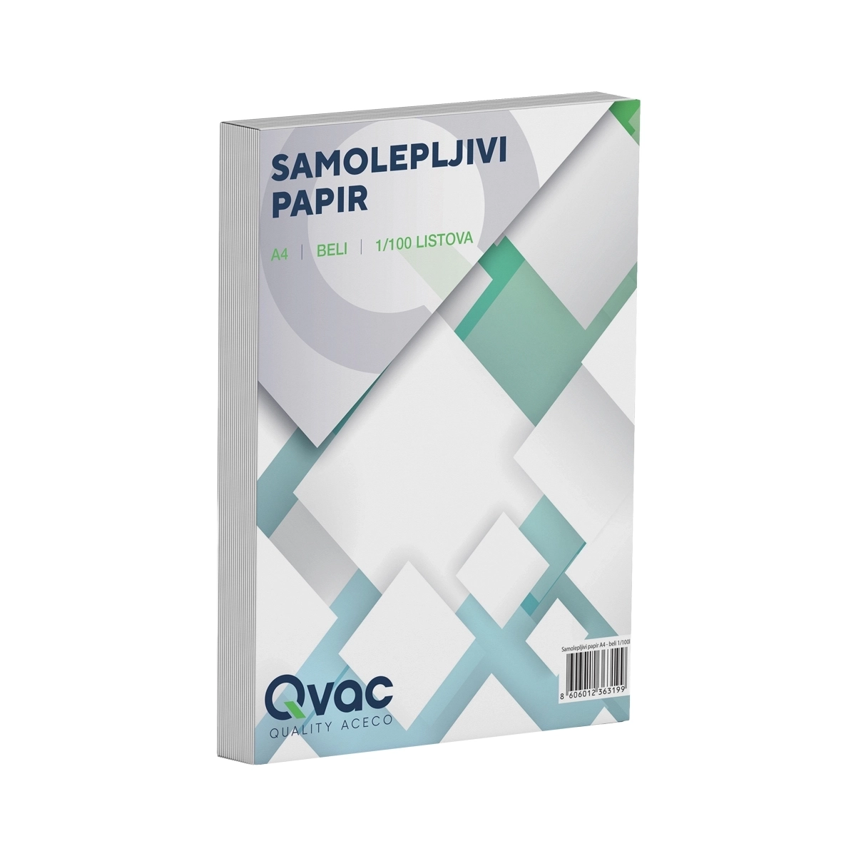 Qvac samolepljivi papir A4 beli 1/100 lista