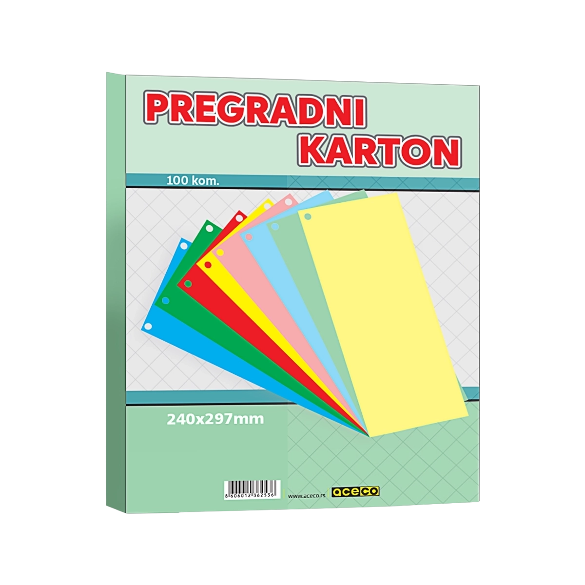 Pregradni karton 240x297mm 1/100