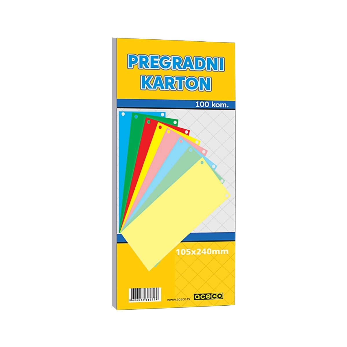 Pregradni karton 105x240mm 1/100