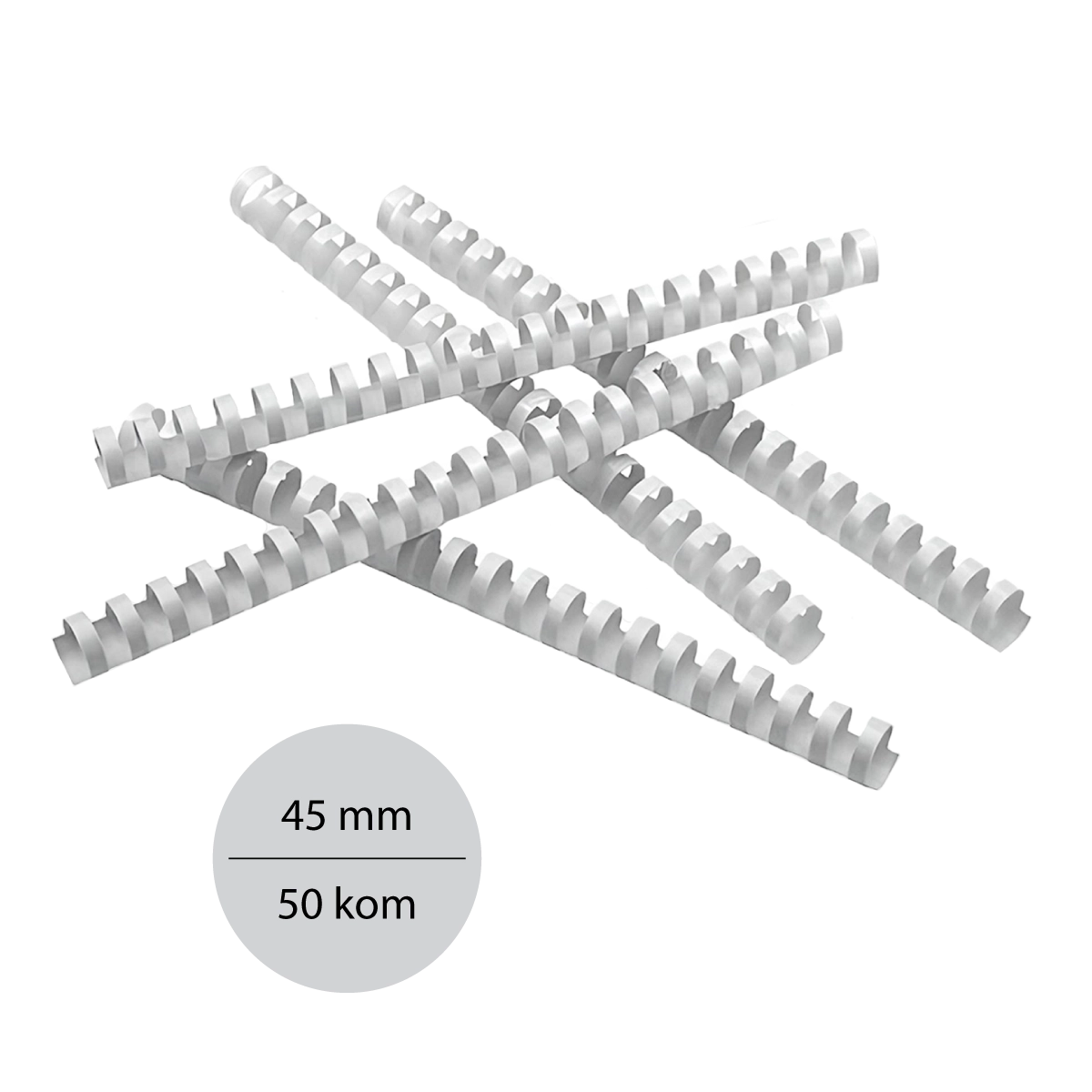 Spirala plastična za koričenje 45mm