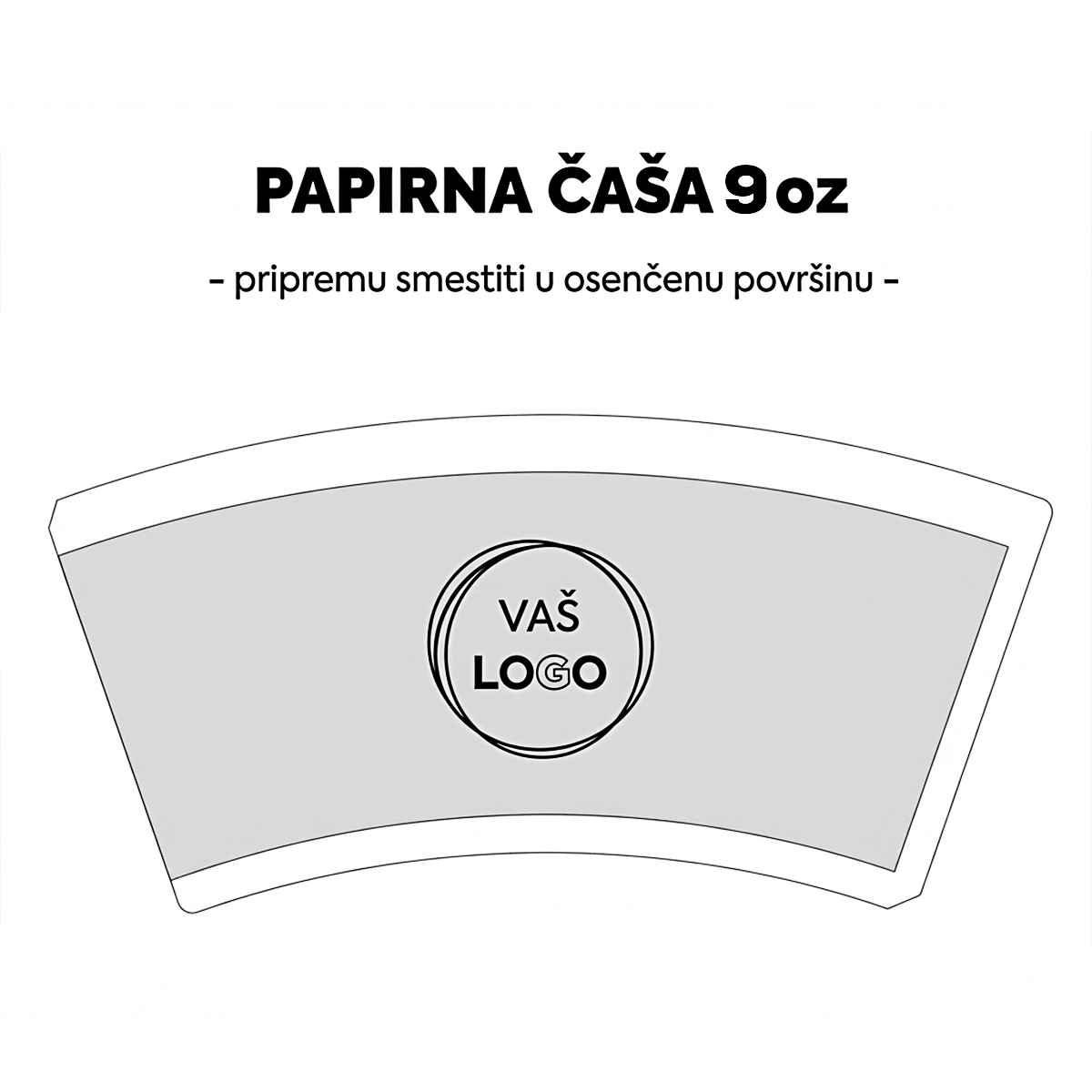 Čaša papirna 250ml – 9oz štampana