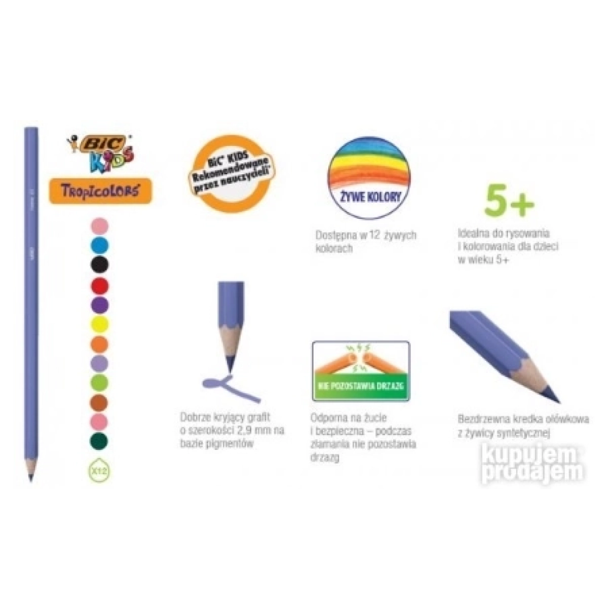 Bic drvene boje TROPICOLORS 1/216