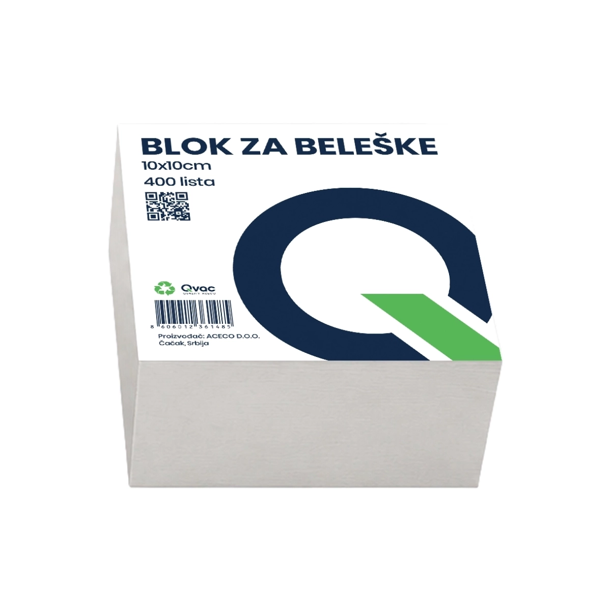 Qvac Kocka papir blok 10x10 cm